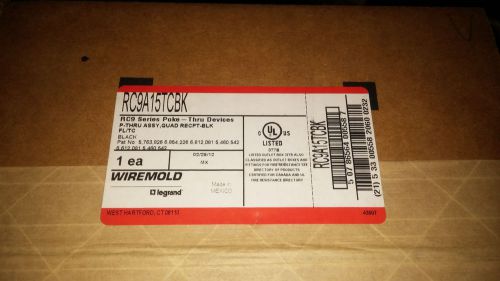 WIREMOLD RC9A15TCBK NEW IN BOX SEALED POKE THRU FLOOR BOX SEE PICS #A91