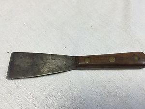 Vintage antique jp hyde tool stiff putty knife  paint scraper hardwood handle for sale