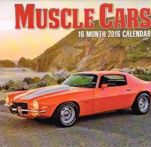 16-Month 2016 MUSCLE CARS Mini Wall Calendar NEW &amp; SEALED Dodge Ford Chevy