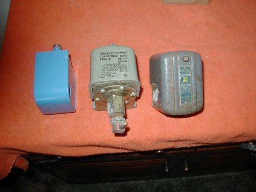 Two Square D FSG-2 pressure switches and one PENN pressure switch