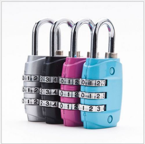 3 Digit Metal Code Password Lock Padlock Combination Suitcase Luggage #2