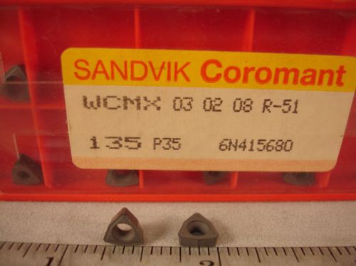 WCMX 030208 135 SANDVIK Carbide Drill Inserts (10pcs) New&amp;Original