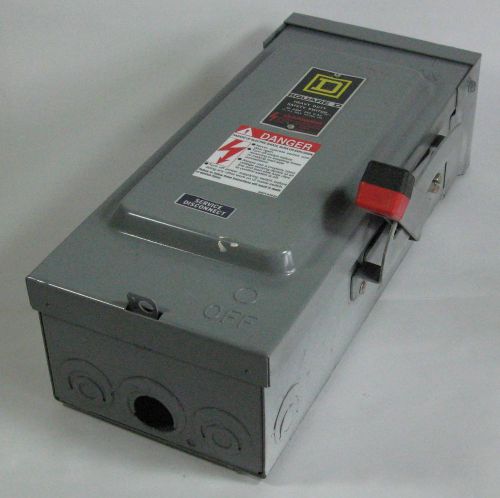 Square d heavy duty 2 pole fusible disconnect switch h221nrb 240vac usg for sale