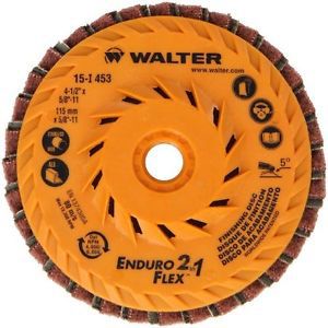Walter Enduro-Flex 2 In 1 Abrasive Flap Disc  Type 29  5/8&#034;-11 Thread Size  Plas