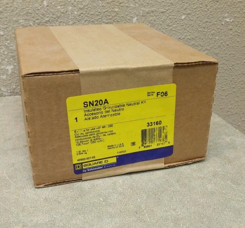 Square d sn20a 200 amp insulated groundable neutral kit new in box for sale