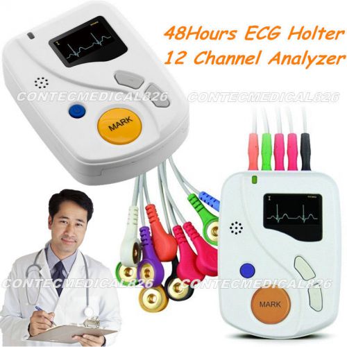 TLC6000 Dynamic ECG Holter systems 48 Hours 12 leads synchro analysis Free SW