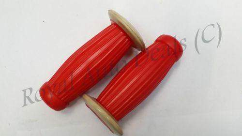 LAMBRETTA RED HANDLE BAR GRIPS PAIR.GP/LI/TV/SX BRAND NEW