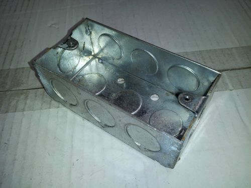(1 pc) 4&#034; x 2&#034; shallow handy utility box welded w/ conduit kos ~raco 650 for sale