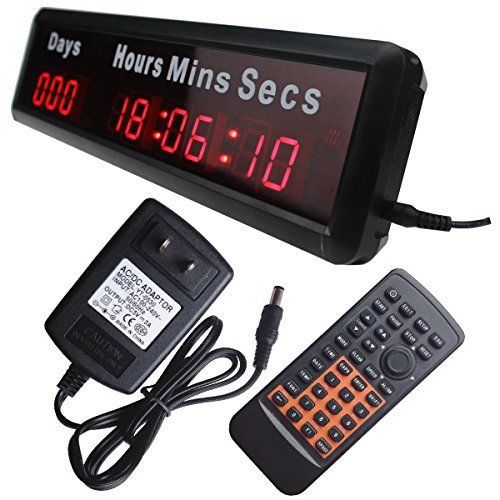 1&#034; 9 Digits LED Countdown/up Clock with Days HRS MINTS SECS Clock Max Up to 1000