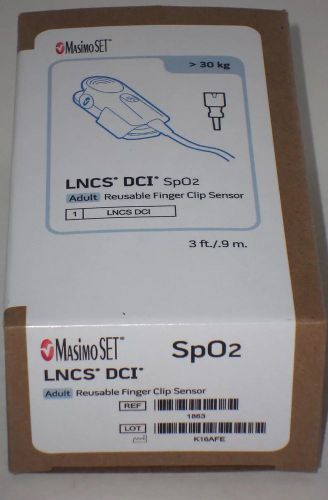 Masimo  LNCS® DCI Adult Reusable Sensor, 3 ft (REF#:  1863) ((BRAND NEW))