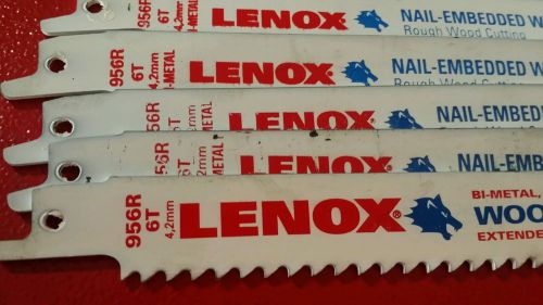Lenox 9&#034; 6 TPI 956R Bi-Metal Nail-Embedded Wood Reciprocating Blades 5 blades