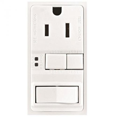 White mid wall plate, 15 a 125v gfci/sp duplex receptacle cooper wiring for sale