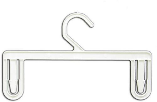 HG-041 11&#034; White Plastic Skirt &amp; Pants Clothes Hangers - Pack of 250 hangers