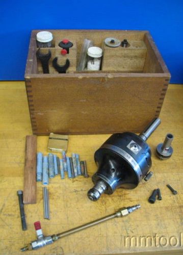 YUASA BIG UNIVERSAL AIR JIG GRINDING ATTACHMENT R-8 SHANK+MISC SPINDLE+TOOLING
