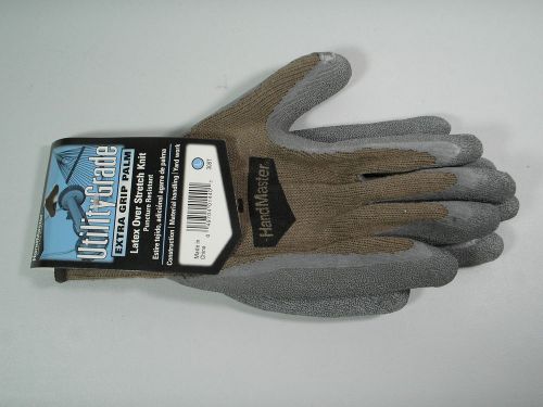Handmaster utility grade extra grip latex palm stretch knit work gloves large for sale