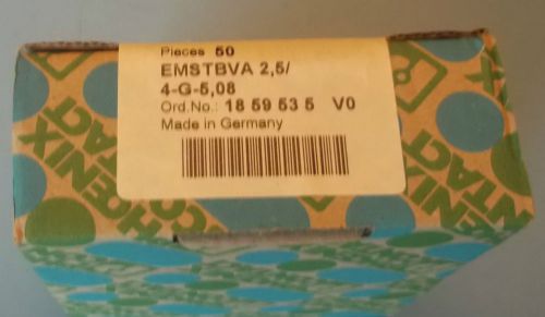 1859535 - QTY 50 - PHOENIX CONTACT EMSTBVA 2,5/ 4-G-5,08  NEW MADE IN GERMANY