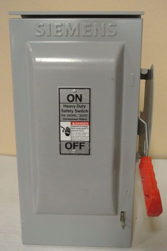 Siemens 30 Amp 240 Volt NEMA 3R Disconnect Switch Cat: HF321NR