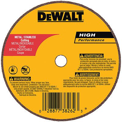 Dewalt accessories - small diameter cutoff wheel, 3 x 1/8 x 3/8-in. for sale