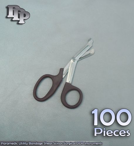 100 Paramedic Utility Bandage Shear Scissor 5.5&#034; Maroon Handle Surgical Instrume