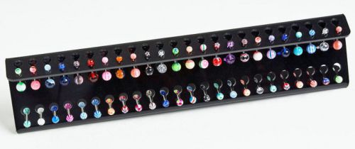 1 Pc BLACK Acrylic Belly &amp; Tongue Z Shape Body Jewelry Display Holds 48 pc