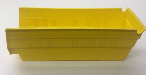 Lot of 100 Quantum Yellow Storage Shelf Bin (4&#034; H x 4 1/8&#034; W x 11 5/8&#034; D) x100