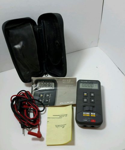FLUKE 12 Multimeter with Case and Cables and Instructions