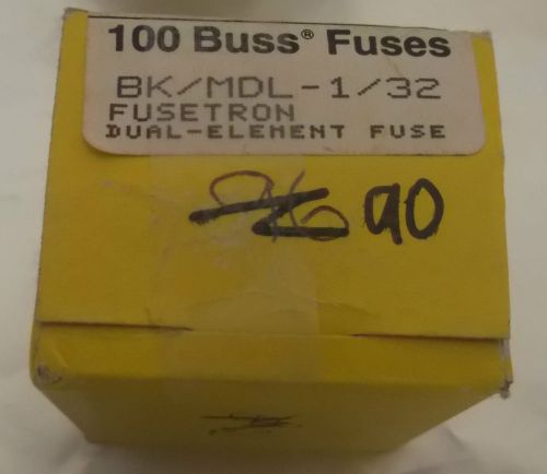 MDL-1/32 - QTY 90 - BULK BUSSMAN   0.031A 250V Slow Blow  NEW