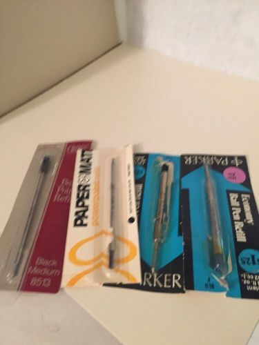 Lot of 4 in package pen refills parker cross papermate for sale