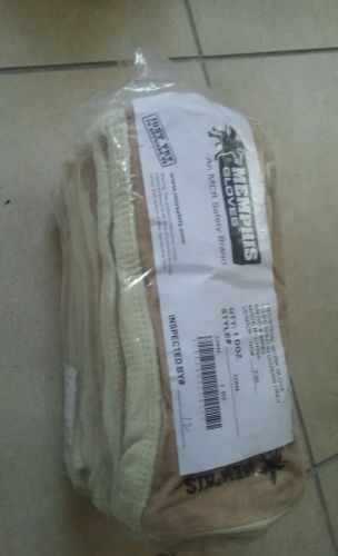 MEMPHIS Cowhide Leather Work Gloves 1 Dozen, 3204 large