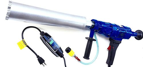 wet core drill 2 speed w/Electronic overload protection includes 4&#034; wet core bit