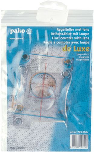 &#034;Pako Magnetic Line Counter W/Magnifier 3.375&#034;&#034;X4&#034;&#034;-&#034;