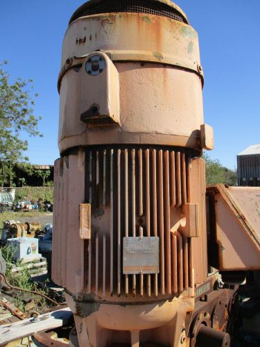 100HP G.E VERTICAL ELECTRIC MOTOR L405LP16 1750RPM 460V