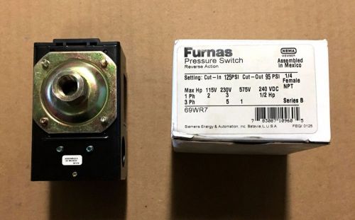 *NIB*New In Box* Furnas 69WR7 Pressure Switch