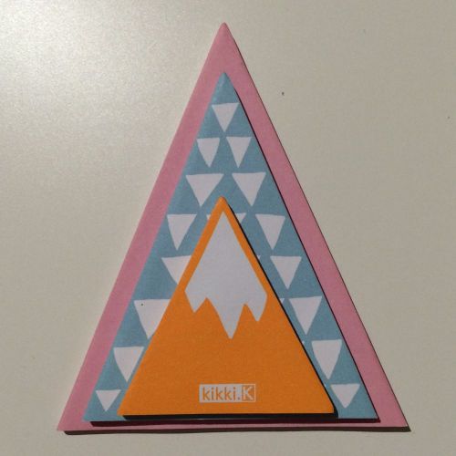 Kikki K Mountains Sticky Adhesive Notes 3 Pads Triangle Planner NEW RARE