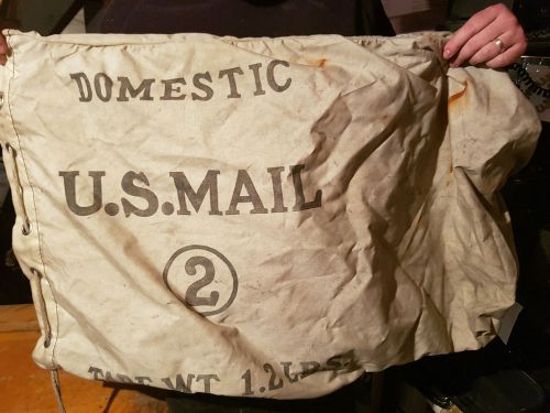 Vintage Canva US Mail Postal Bag