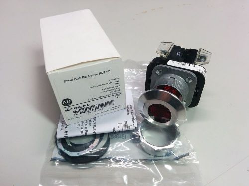 ALLEN BRADLEY 800T-FXQ24RA1 RED ILL PUSH PULL BUTTON 2 POS E-STOP 24V SER T NIB