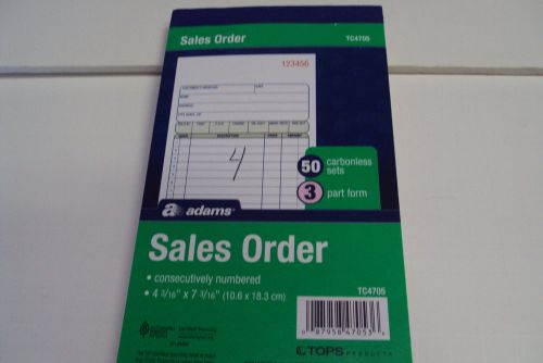 Adams TC4705  Business Forms Carbonless Sales Order Book, Three-Part Carbonless