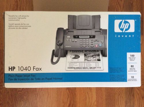 NEW HP 1040 Inkjet Fax Machine + Built-in Telephone Handset Print, Scan, Fax