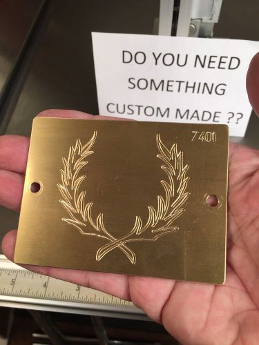 Large laurel wreath solid brass engraving plate for new hermes font tray for sale