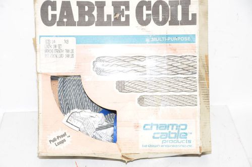 Galvanized Wire Rope Cable 1/4&#034;, 7x19, 100 ft coil 7000lbs 6W026