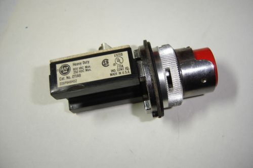 WESTINGHOUSE OT SERIES RED ( STOP) PUSH BUTTON SWITCH HALF COVER