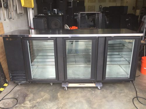 True 90 inch underbar glass swing door back bar cooler tbb-4g- used for sale