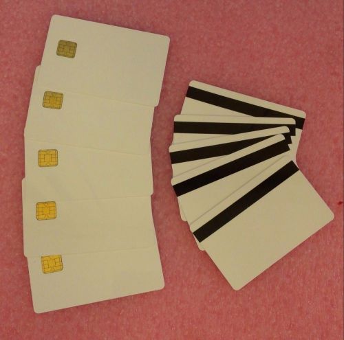 Smart chip jcop java based pvc cards hico 2 track white cards qty 10 for sale