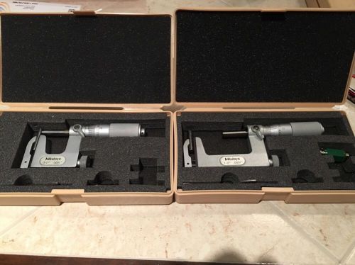 Mitutoyo tube micrometer set 0-1 inch 1-2 inch for sale