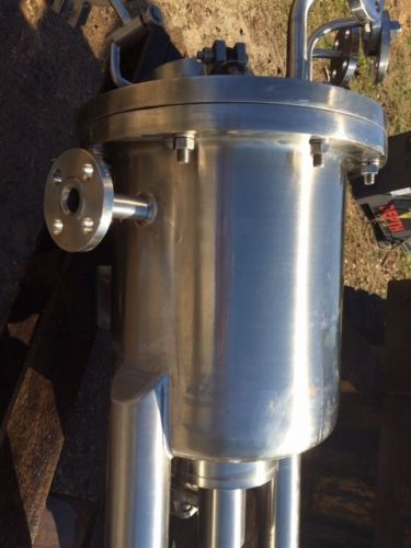 5 Gallon Lab Tank 316 SS Split lid , Pressure Vessel  Cone Bottom