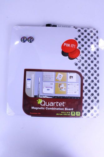 New quartet combination dry erase board magnetic 14 x 14 inches frameless white for sale