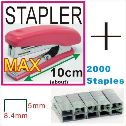 HD-10D MAX Stapler with Remover + free 2000 Staples mini No.10 small paper NEW