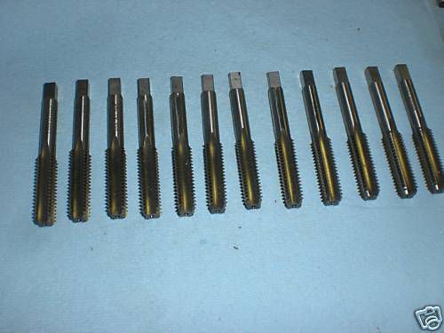 12pc 7/16 14 +.005 tap nc taps usa greenfield tap &amp; die for sale