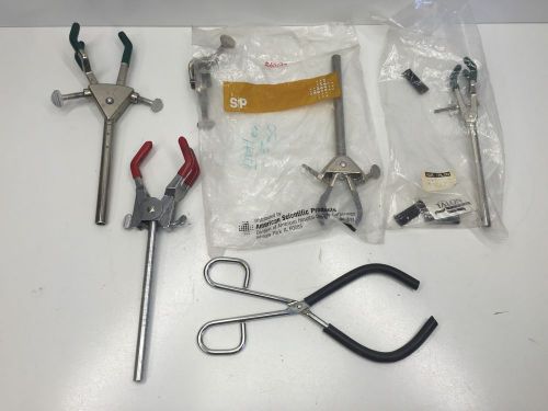 Lot of 6 Laboratory Clamps/ Prongs/ Holders VWR Talon 3 prong