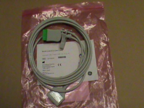 NEW GE MULTI-LINK ECG CARE CABLE NEONATAL DIN 3 LEAD REF# 2017004-001